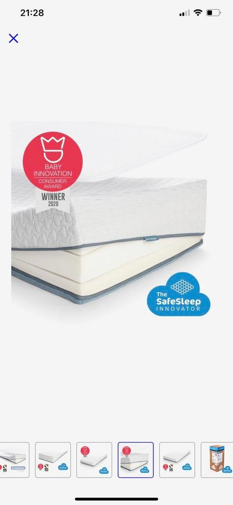 2 x Jotex zwart ledikant incl matras aerosleep evolution, Kinderen en Baby's, Babywiegjes en Ledikanten, Ophalen, Nieuw, Ledikant