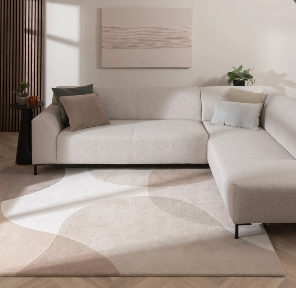Wollen vloerkleed Clarice van Volero 200x290 Cm, Ophalen, Beige, Zo goed als nieuw, Minder dan 10 m²