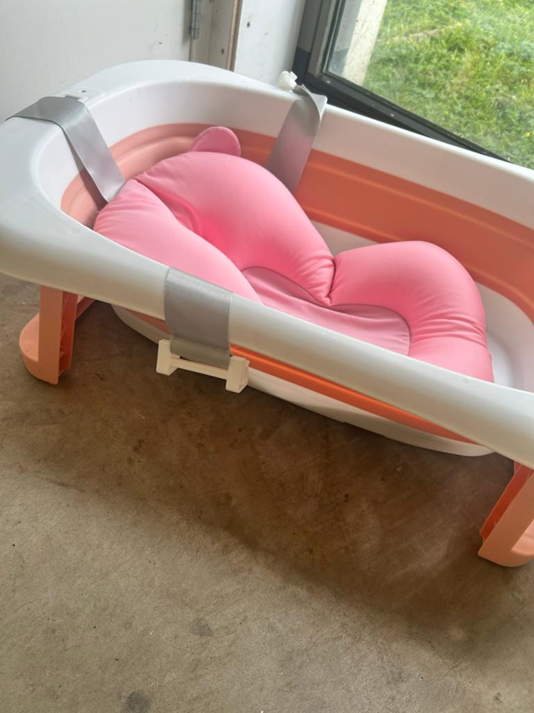 Opvouwbaar baby badje met badzitje, Kinderen en Baby's, Ophalen of Verzenden, Zo goed als nieuw, Badje, Overige merken