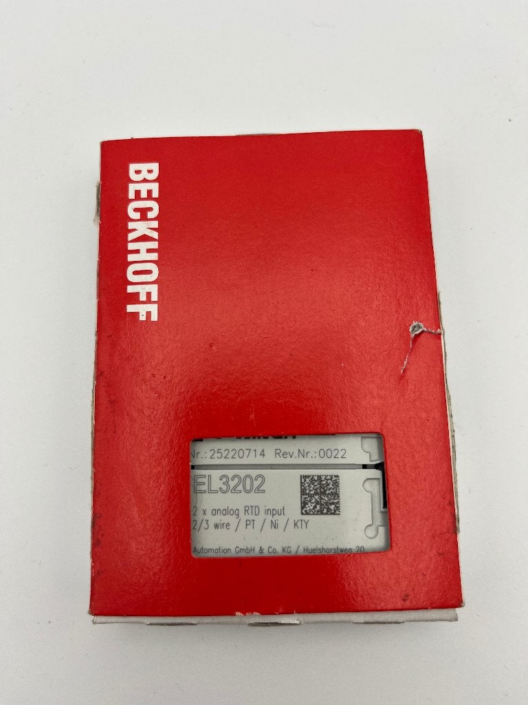 Beckhoff EL3202 2-Channel AI temperature RTD PT100 16 bit, Hobby en Vrije tijd, Elektronica-componenten, Beckhoff Oerkapkade 1C 2031 EN Haarlem info@beckhoff.nl