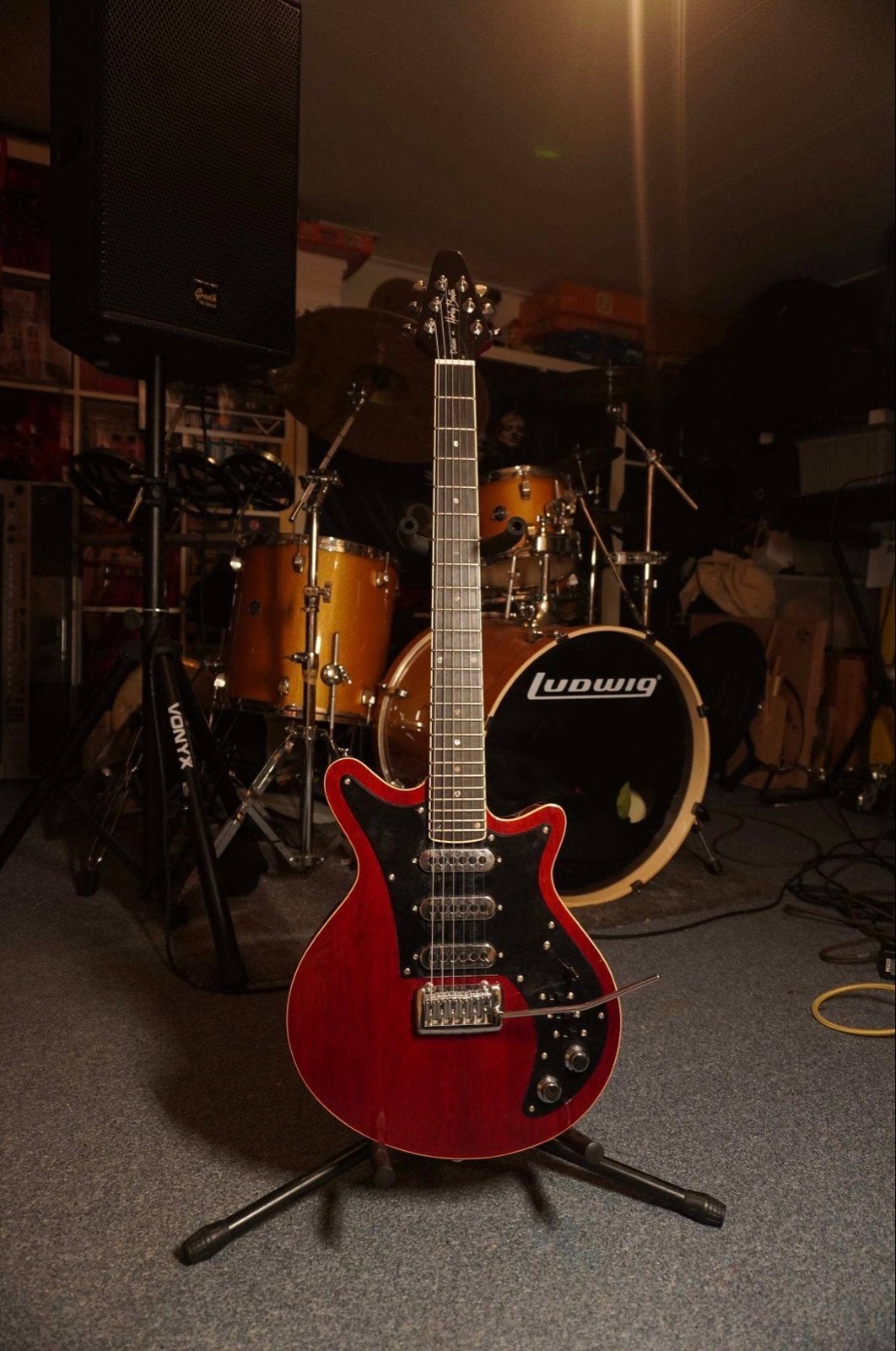 Harley Benton BM-75 Deluxe Elektrische Gitaar + Upgrades!, Ophalen, Zo goed als nieuw, Solid body, Overige merken