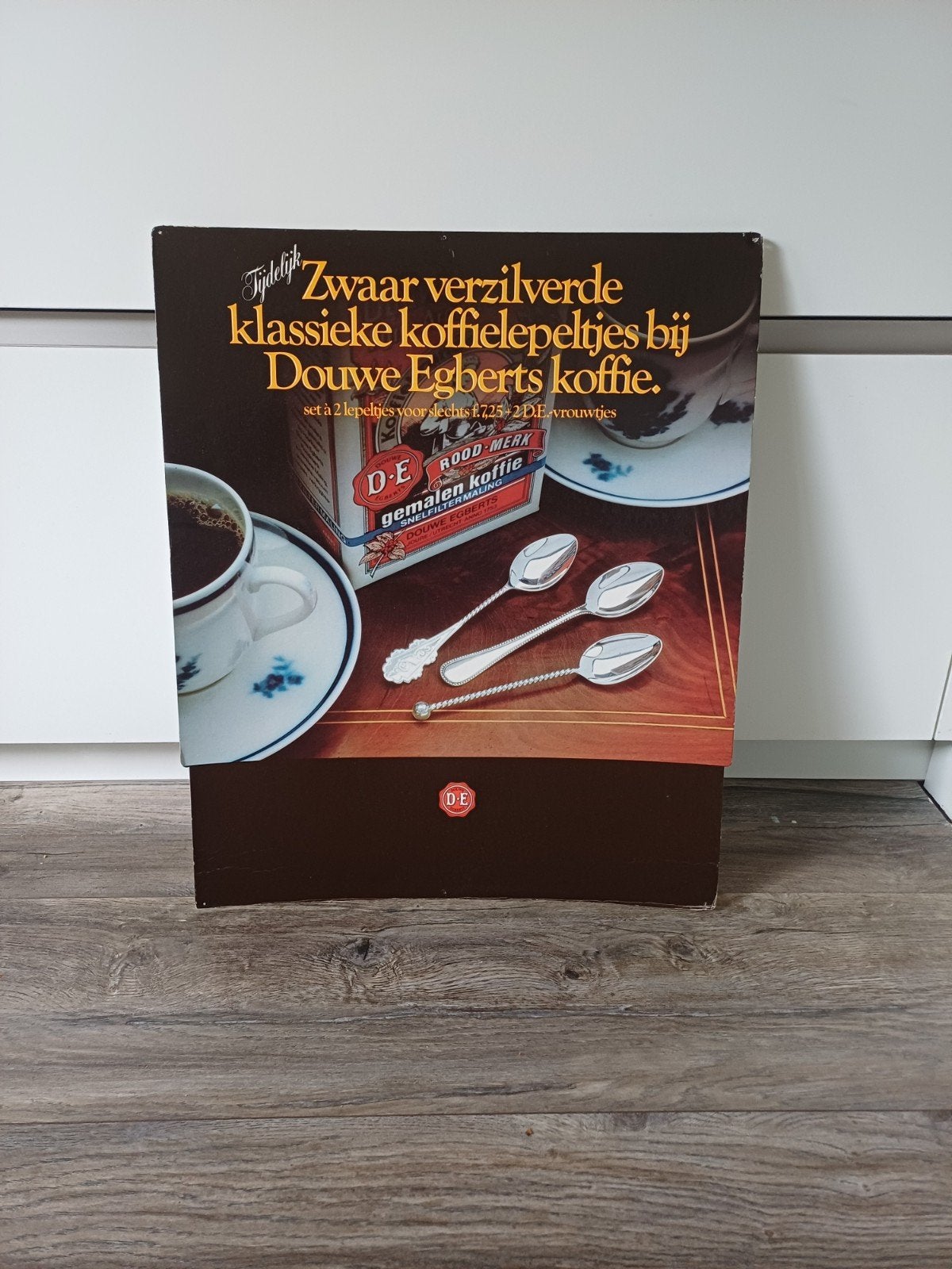 Douwe egberts reclamekarton/reclamebord, Ophalen of Verzenden, Reclamebord