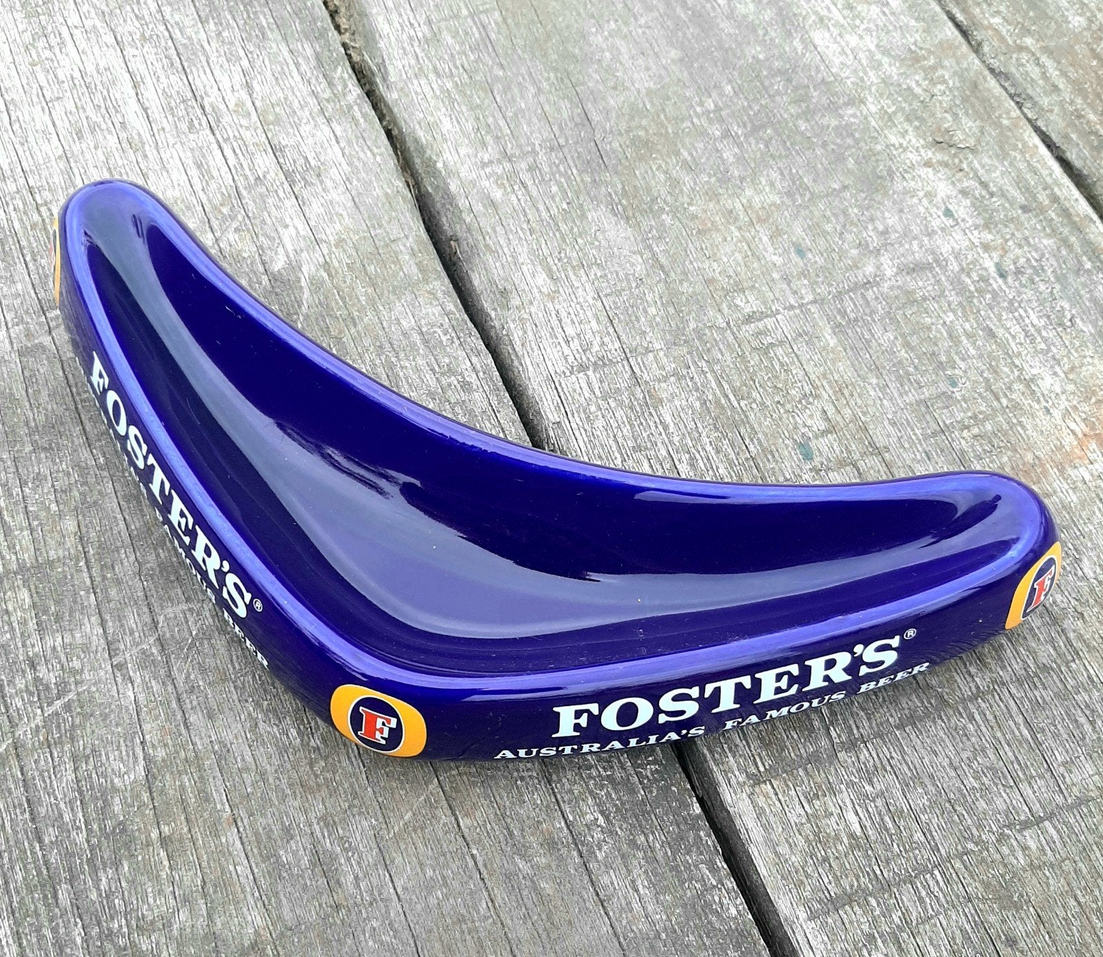 Foster’s Beer Asbak - (Australia’s Famous bier / Boemerang), Verzamelen, Ophalen of Verzenden, Asbak