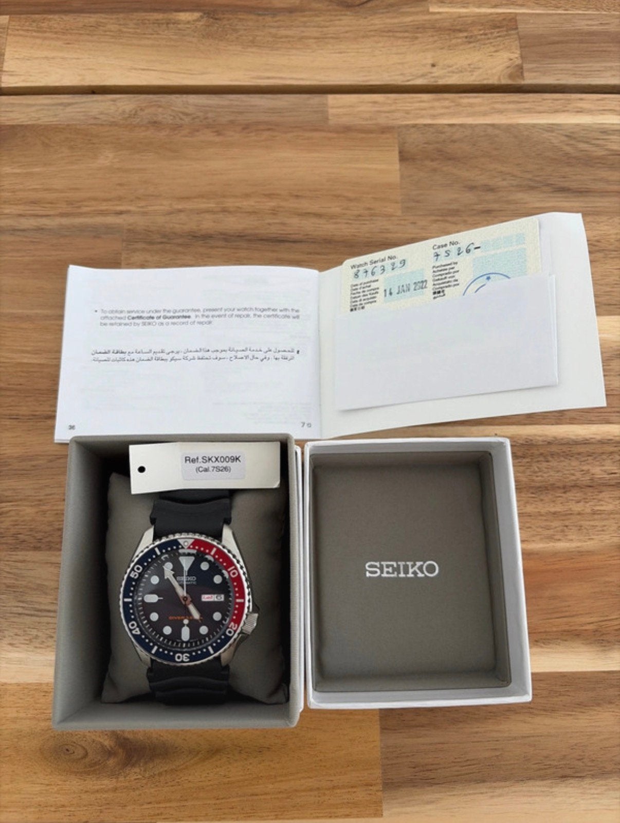 Seiko SKX009K, Verzenden, Zo goed als nieuw, Staal, Seiko