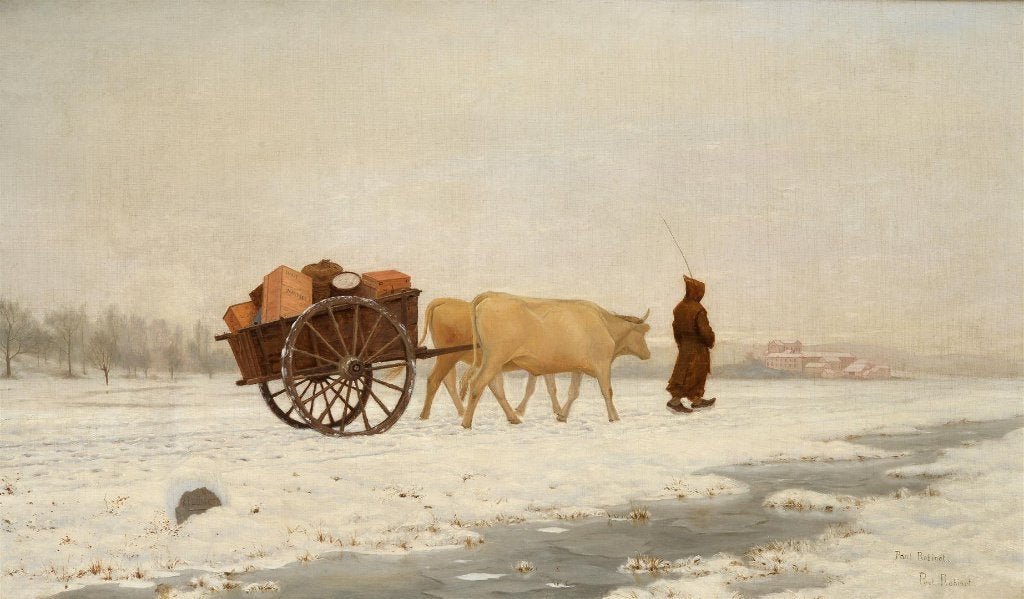 Paul Gustave Robinet (1845-1932)zeer zeldzaam meesterwerk, Antiek en Kunst, Kunst | Schilderijen | Klassiek, Ophalen, Origineel werk