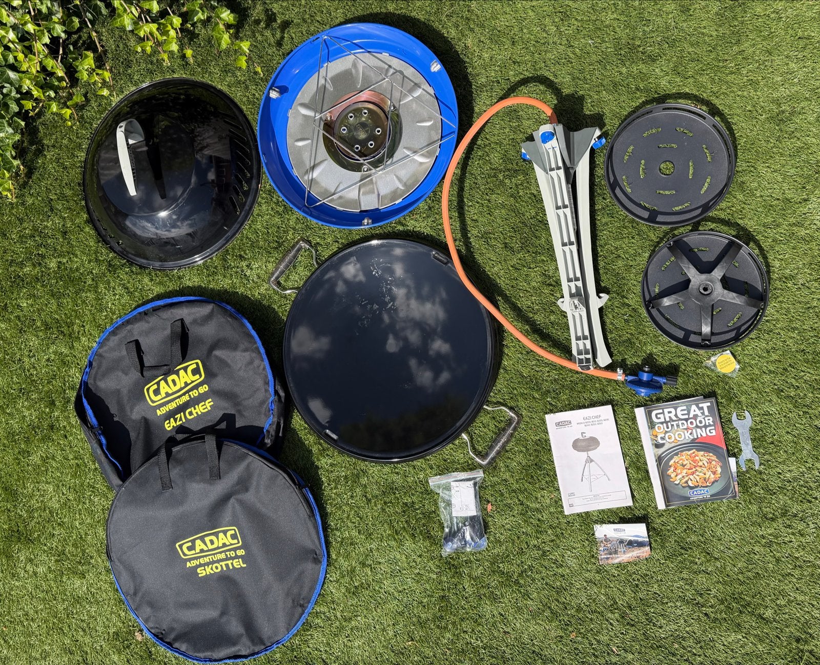 Cadac Eazi Chef Skottel Braai - Compleet met accessoires, Ophalen of Verzenden, Zo goed als nieuw