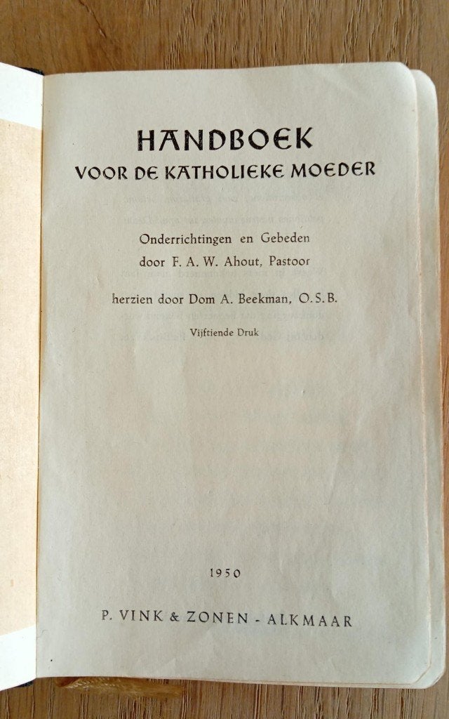 Handboek katholieke moeder, Ophalen of Verzenden
