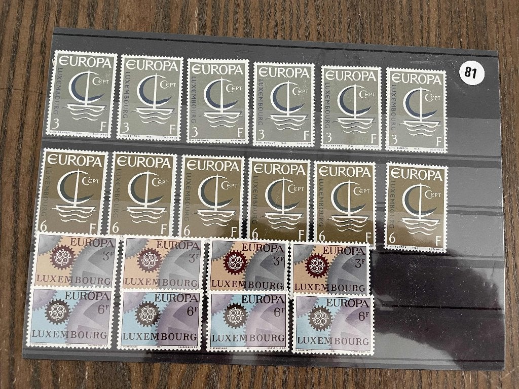 postzegels Luxemburg collectie op 3 kaarten, Postzegels en Munten, Postzegels | Volle albums en Verzamelingen, Verzenden, Buitenland