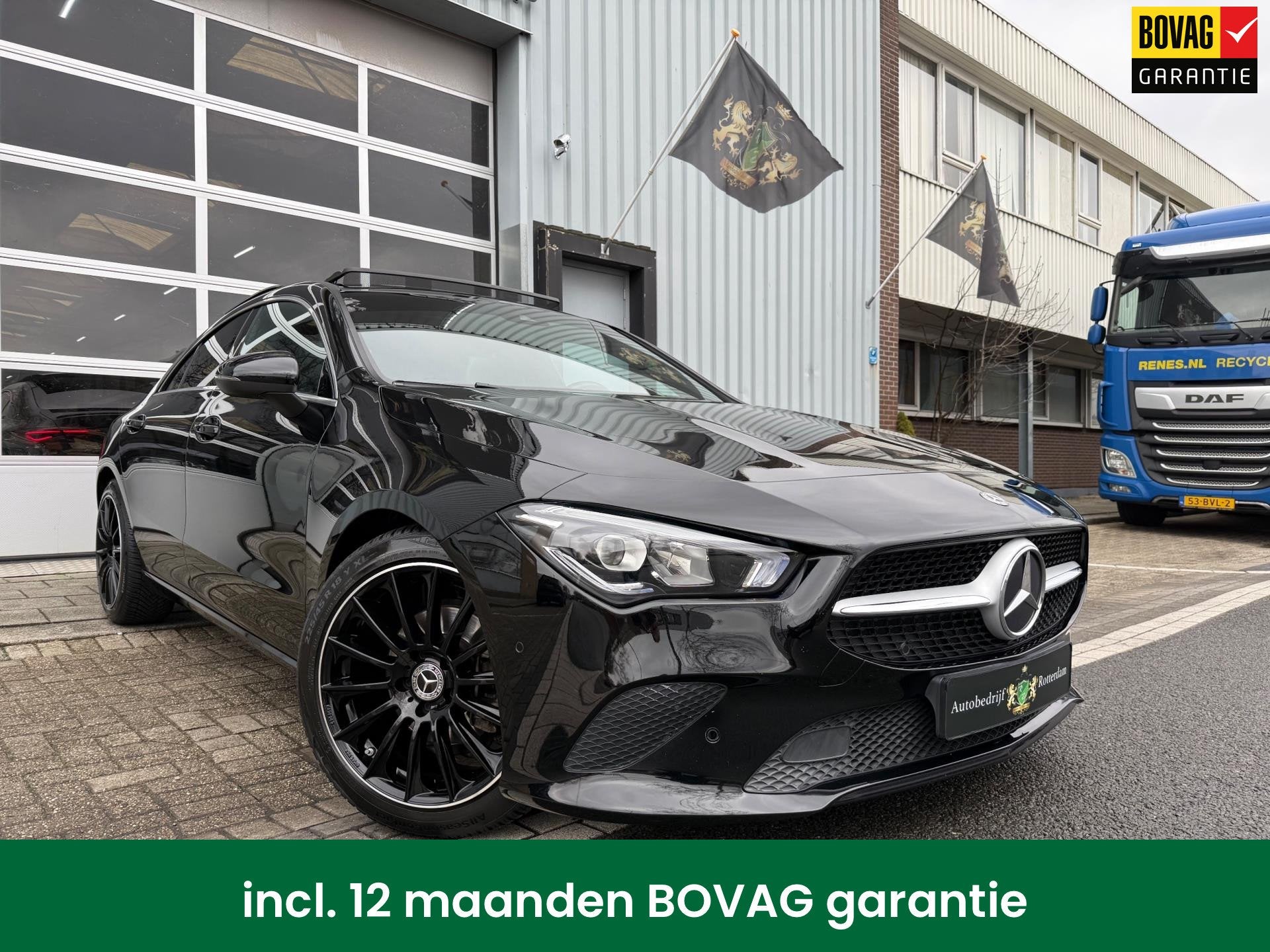 Mercedes-Benz CLA-klasse AMG LMV18/CAM/NAVI/NIGHT/VIRTU/PANO, 136 pk, Gebruikt, 4 cilinders, Leder en Stof