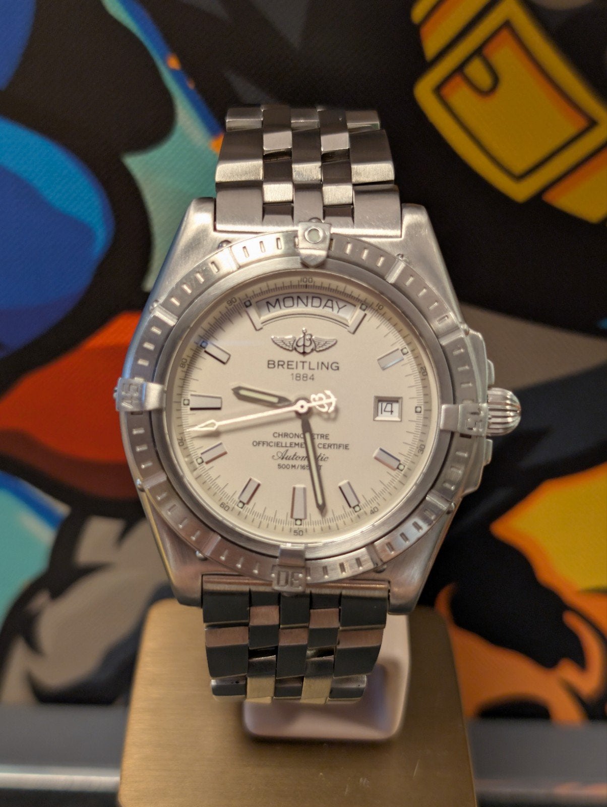 Breitling Headwind Day/Date full service., Ophalen of Verzenden, Zo goed als nieuw, Breitling