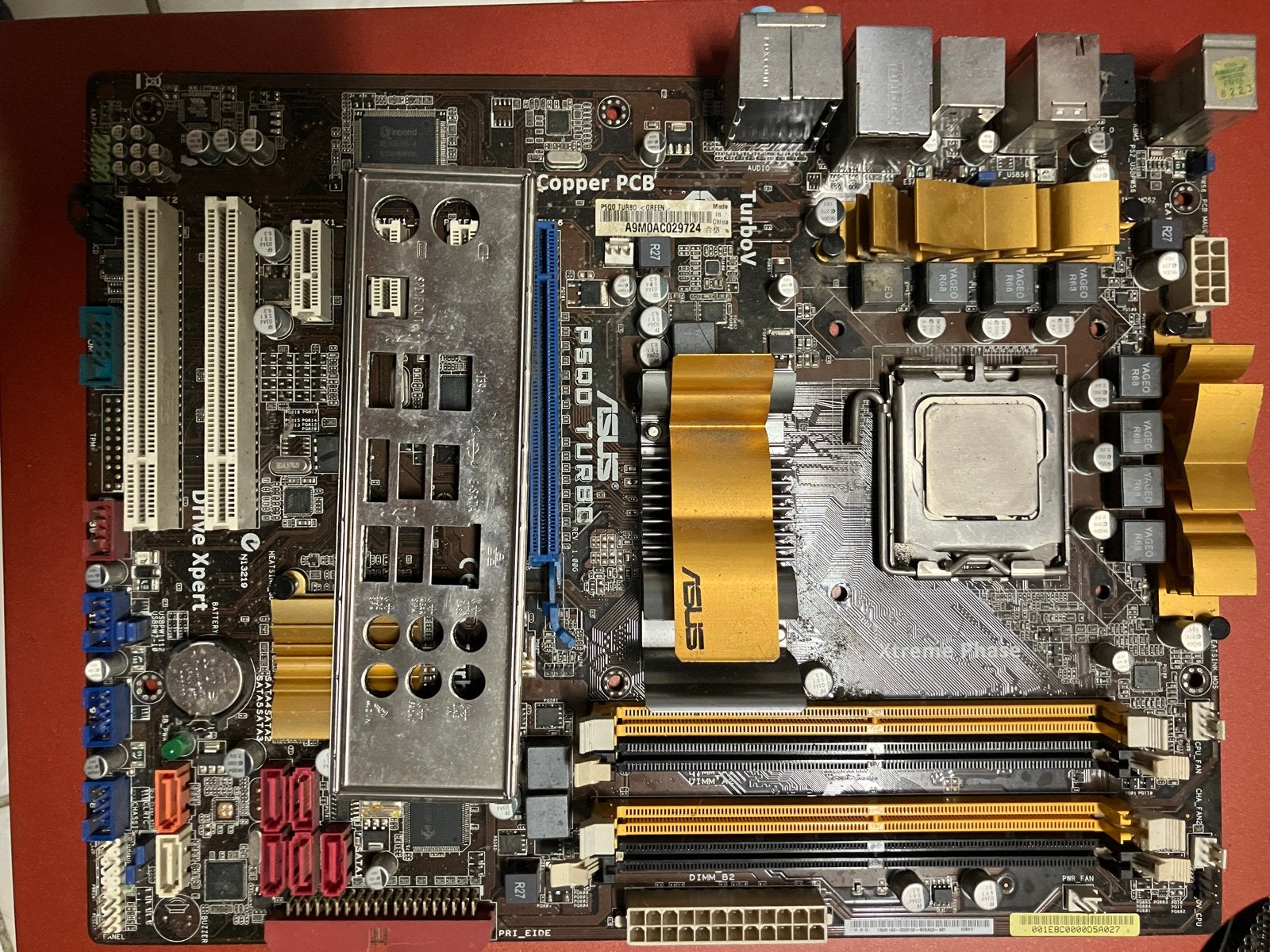 ASUS P5PD TurboV Moederbord met Intel Core 2 Duo e8500, Computers en Software, Vintage Computers, Ophalen of Verzenden