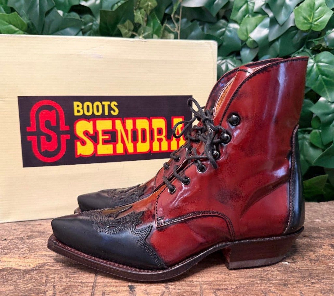 Prachtige vintage victoriaanse veterlaars sendra maat 38