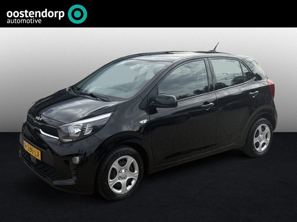 Kia Picanto 1.0 DPi ComfortLine AIRCO - ALL SEASON BANDEN, Auto's, Gebruikt, 4 stoelen, Zwart, Origineel Nederlands