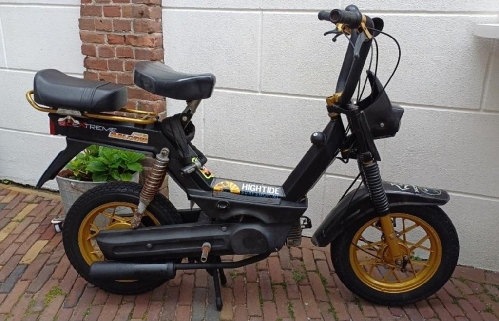 Gilera Citta bromfiets - Zwart met gouden accenten, Ophalen, Gebruikt, Maximaal 45 km/u, Gilera