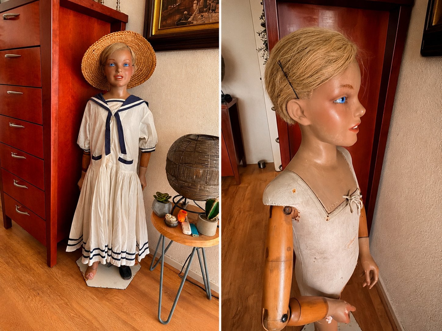 Zeldzame Franse Kindermannequin – P. Imans Paris (1920-1930), Ophalen, Zo goed als nieuw, Pop