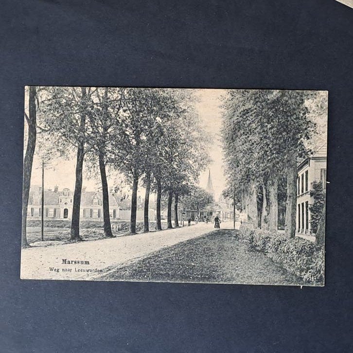 Marssum Friesland Weg naar Leeuwarden omstreeks 1920, Ophalen of Verzenden, Voor 1920, Ongelopen, Friesland