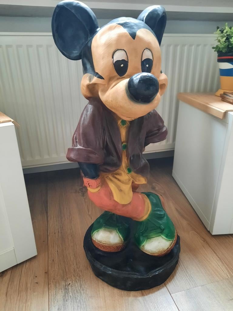 Disney Mickey Mouse beeld 64 cm, Ophalen, Mickey Mouse, Zo goed als nieuw, Beeldje of Figuurtje