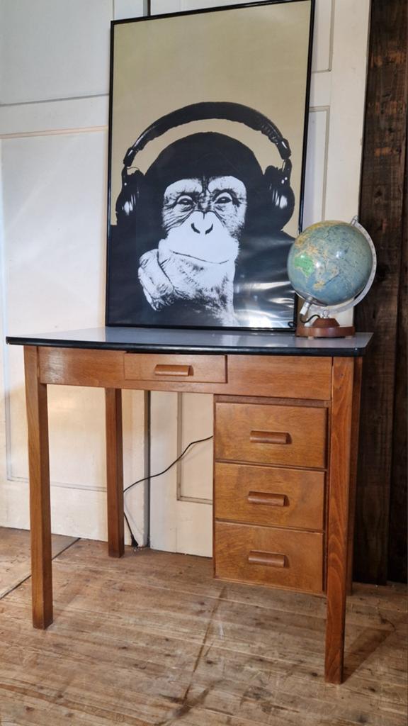 vintage bureau met schuifbaar ladenblok, Ophalen, Huis en Inrichting