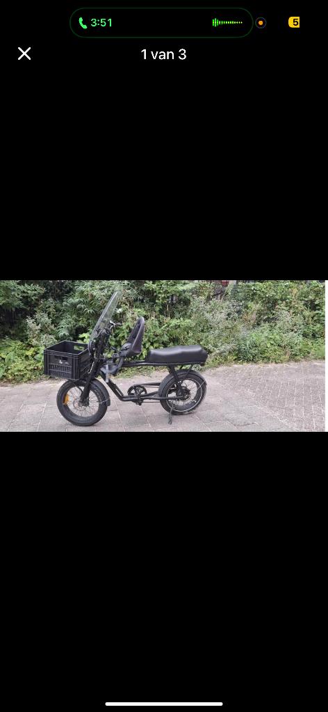 Fatbike Baysigri met kinderzitje, Minder dan 30 km per accu, Gebruikt, 59 cm of meer, Ophalen