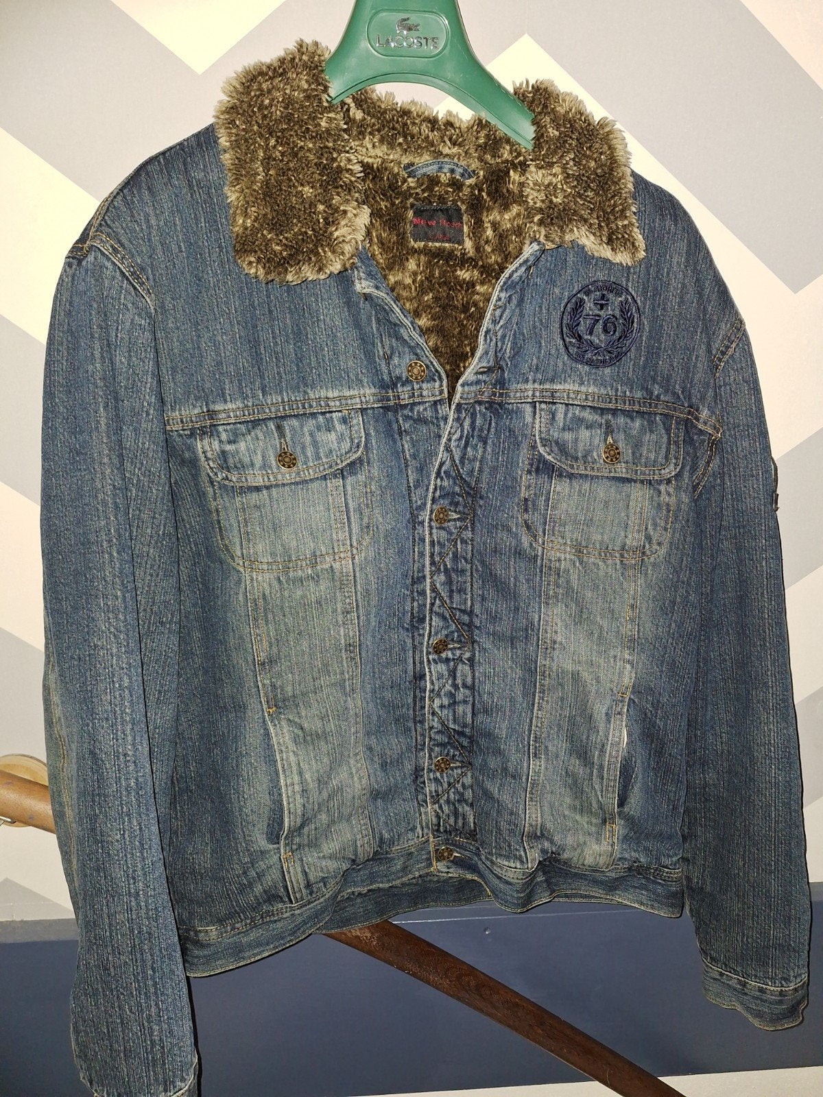 Vintage Oversized Gevoerde Spijkerjas  XL st moritz, Blauw, Maat 56/58 (XL), Ophalen of Verzenden, New Roads