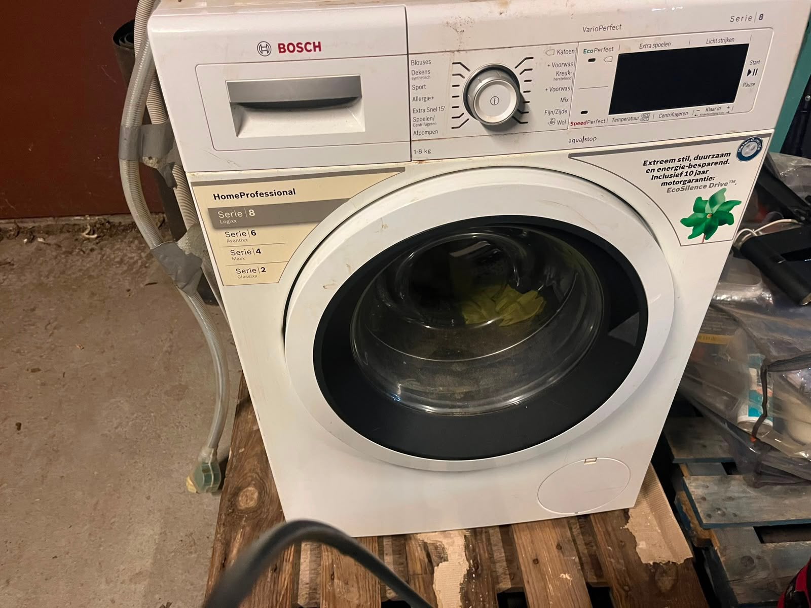 Bosch wasmachine 8KG, Ophalen, Zo goed als nieuw, 85 tot 90 cm, 1200 tot 1600 toeren