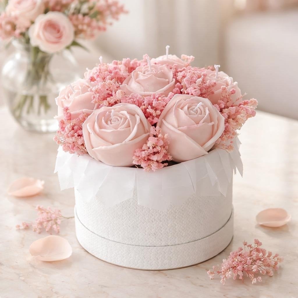 Luxe Bloemencadeau met Heerlijke Geur – Perfect als Geschenk, Overige materialen, Overige stijlen, Nieuw, Roze