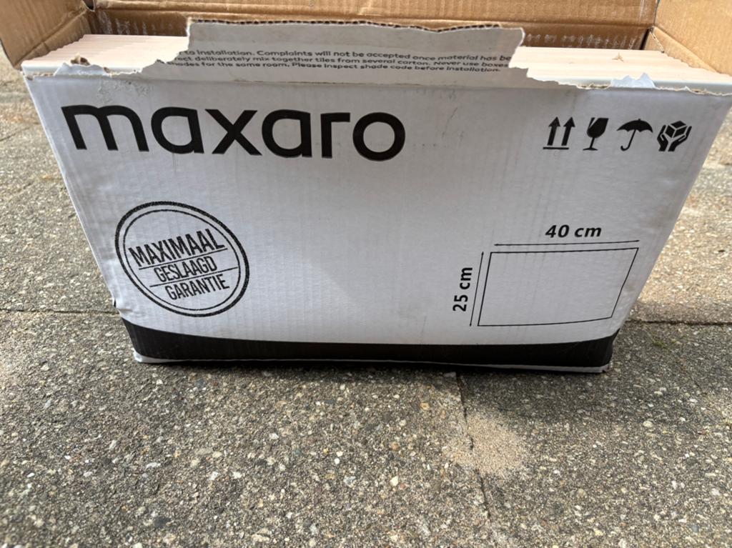 Maxaro witte wandtegels 25x40 cm, Ophalen, Nieuw, 20 tot 40 cm, Minder dan 5 m²