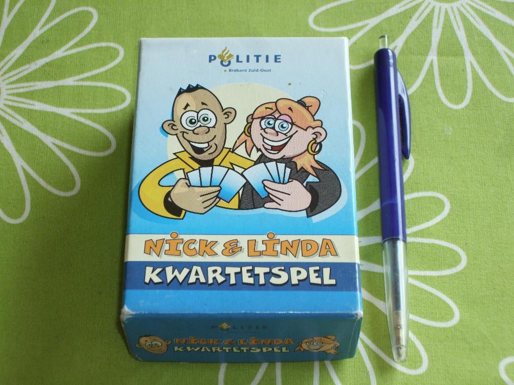 Politie Brabant Zuid Oost - Nick & Linda kwartetspel, Verzamelen, Ophalen of Verzenden, Gebruikt, Kwartet(ten)