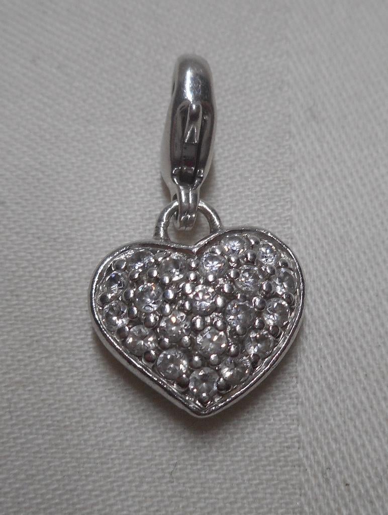 Zilveren Ti Sento hanger hart afneembaar nr.404, Verzenden, Zo goed als nieuw, Hart, Zilver