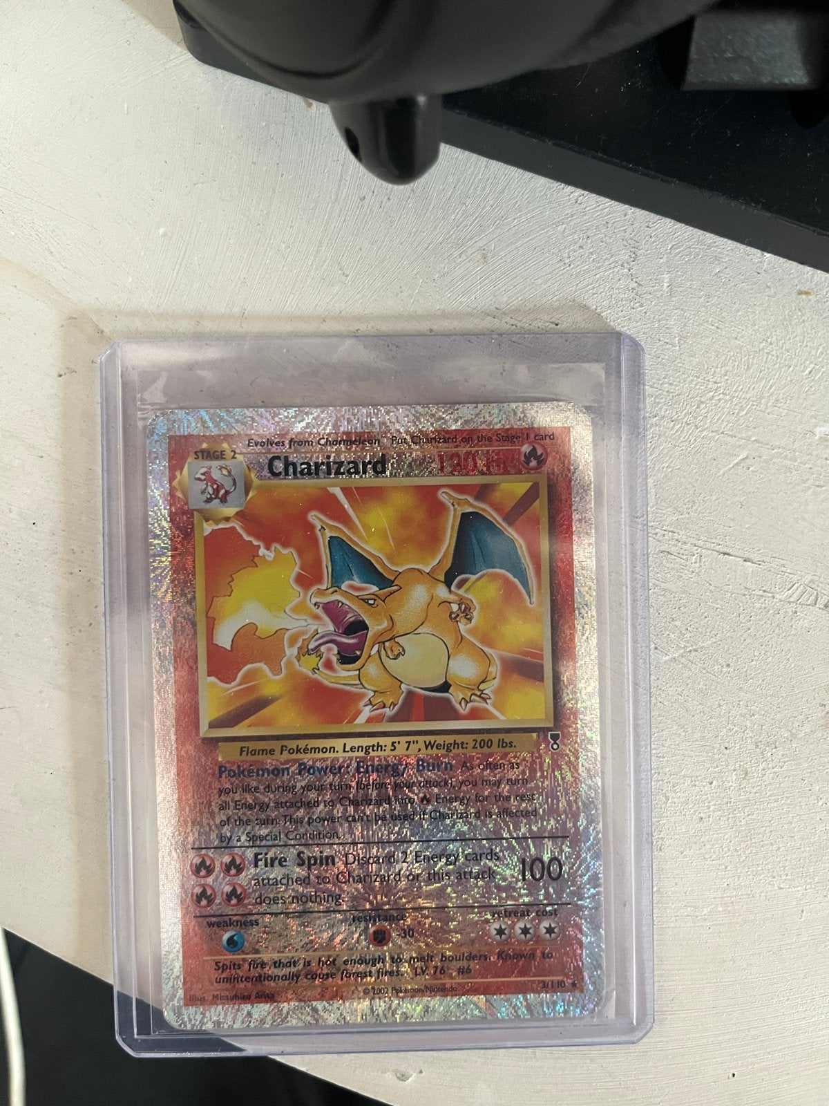 Charizard 3/110 reverse holo Pokémon kaart, Ophalen of Verzenden, Zo goed als nieuw, Losse kaart, Foil