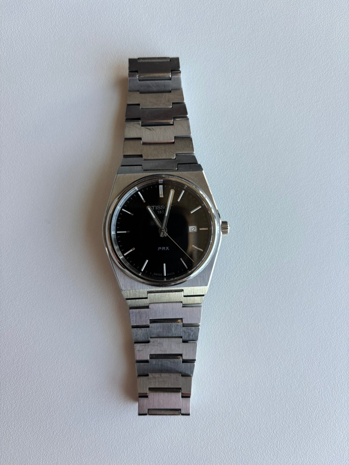 Tissot Quartz (PRX) horloge - Edelstaal, Sieraden, Tassen en Uiterlijk, Ophalen, Staal, Tissot, Polshorloge