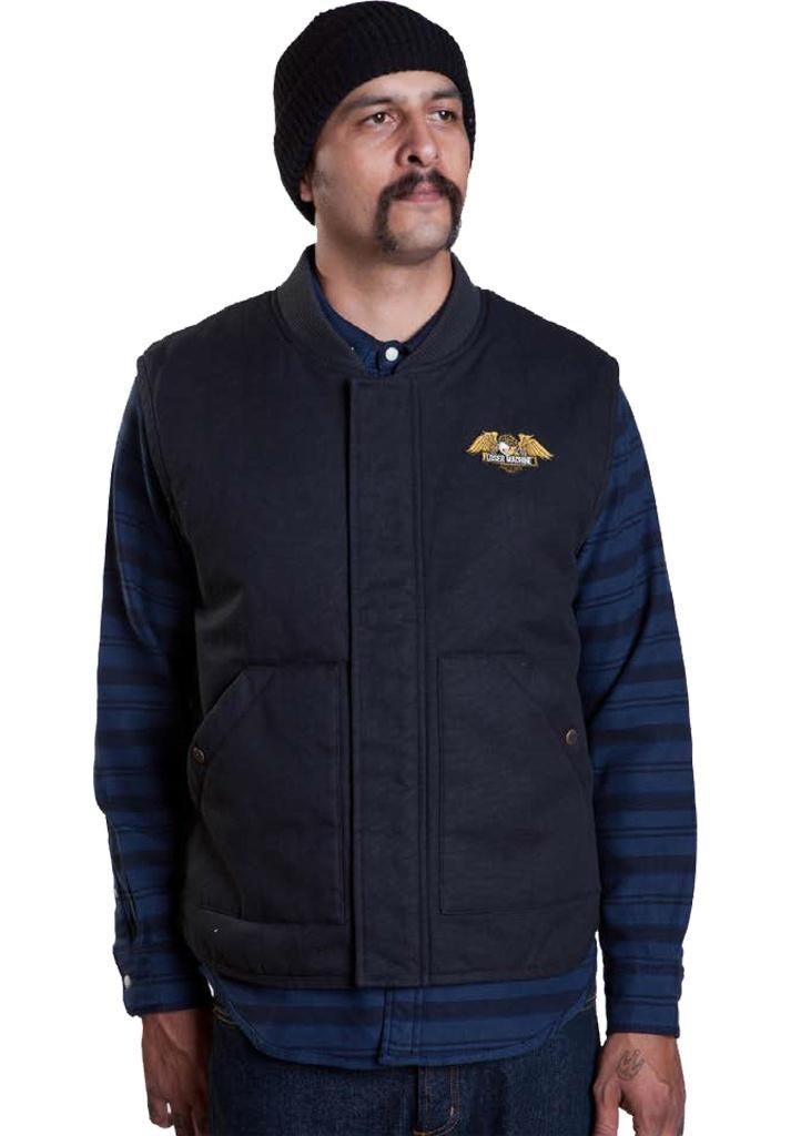 Loser machine condor ii vest dusty black 2x-large, Loser machine, Info@workingclassrebel.com, Zwart, Nieuw