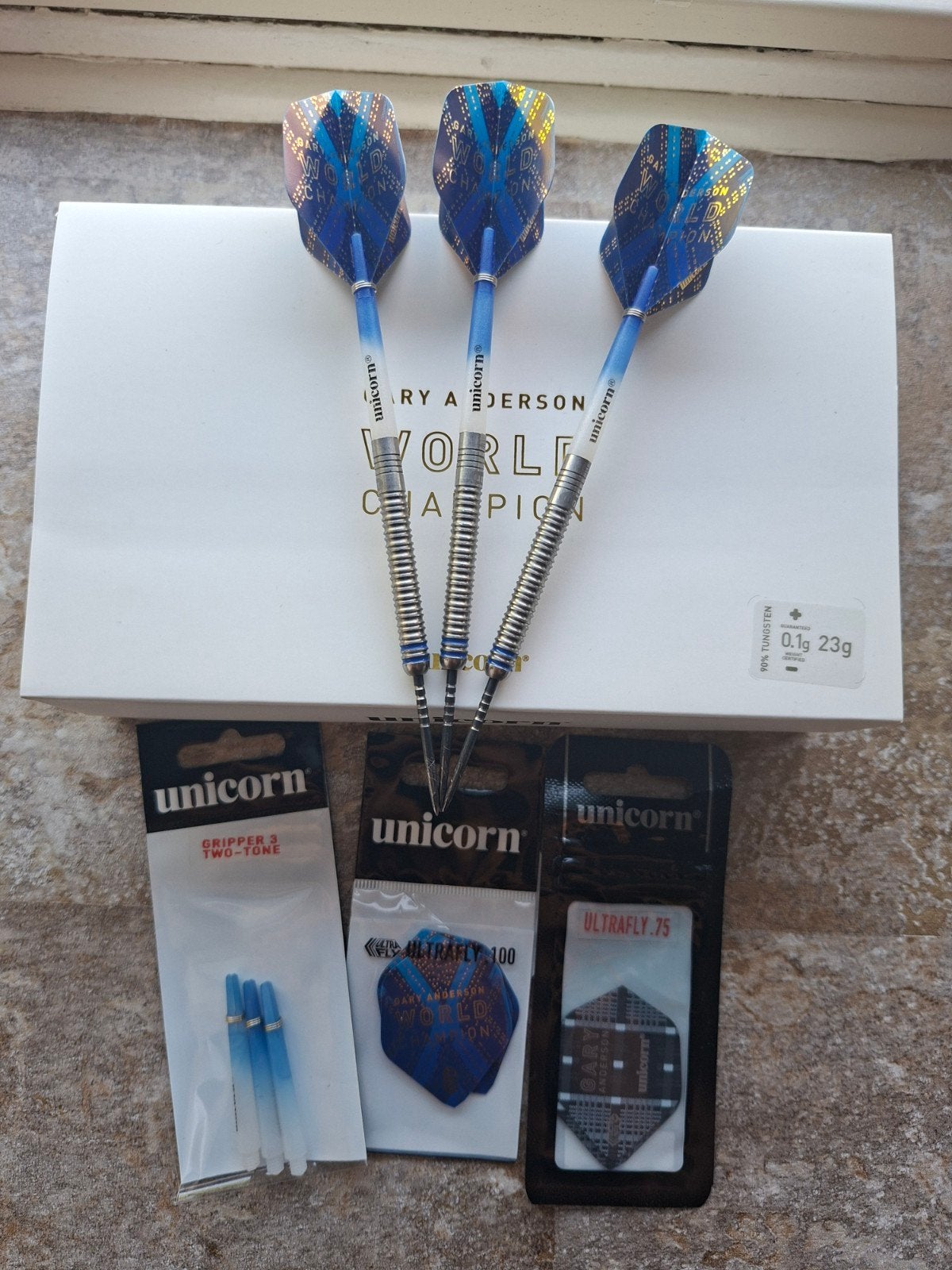 Gary Anderson Phase 3 W.C. Deluxe set, Ophalen of Verzenden, Zo goed als nieuw, Pijlen