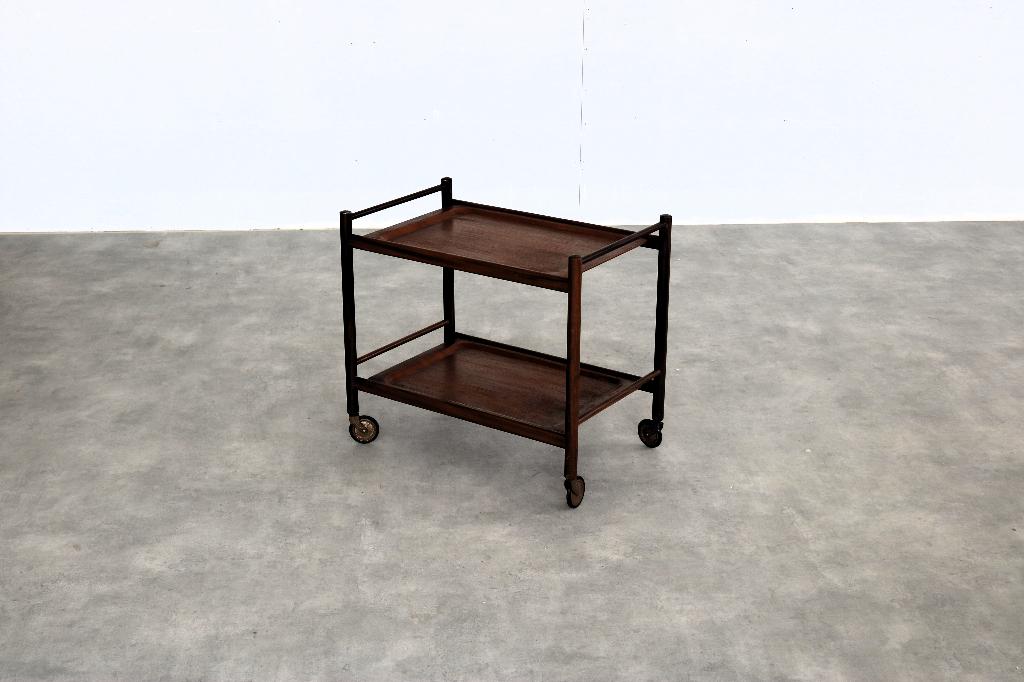 vintage serveerwagen | trolley | teak | jaren 60, 45 tot 60 cm, Minder dan 55 cm, Gebruikt, .