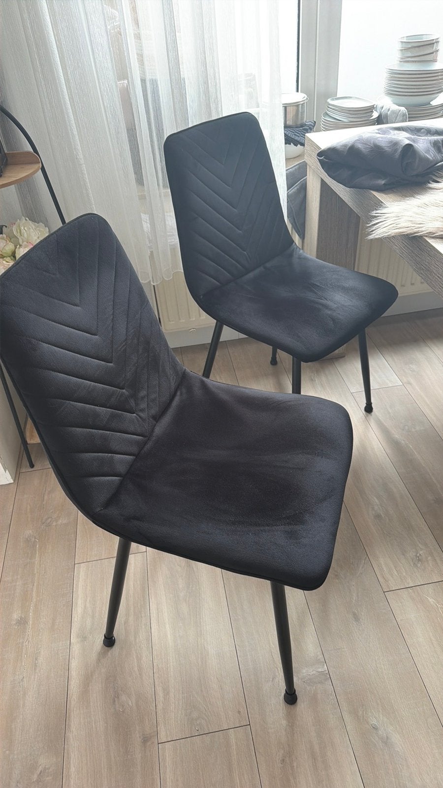Eetstoelen, Ophalen, Zo goed als nieuw, Zwart, Vier