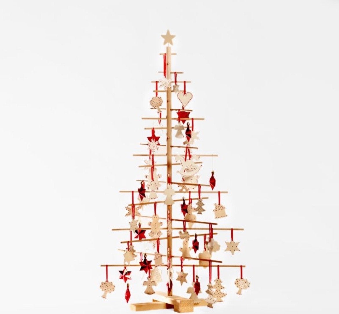 Xmas3 houten kerstboom maat M | 125 cm, Ophalen