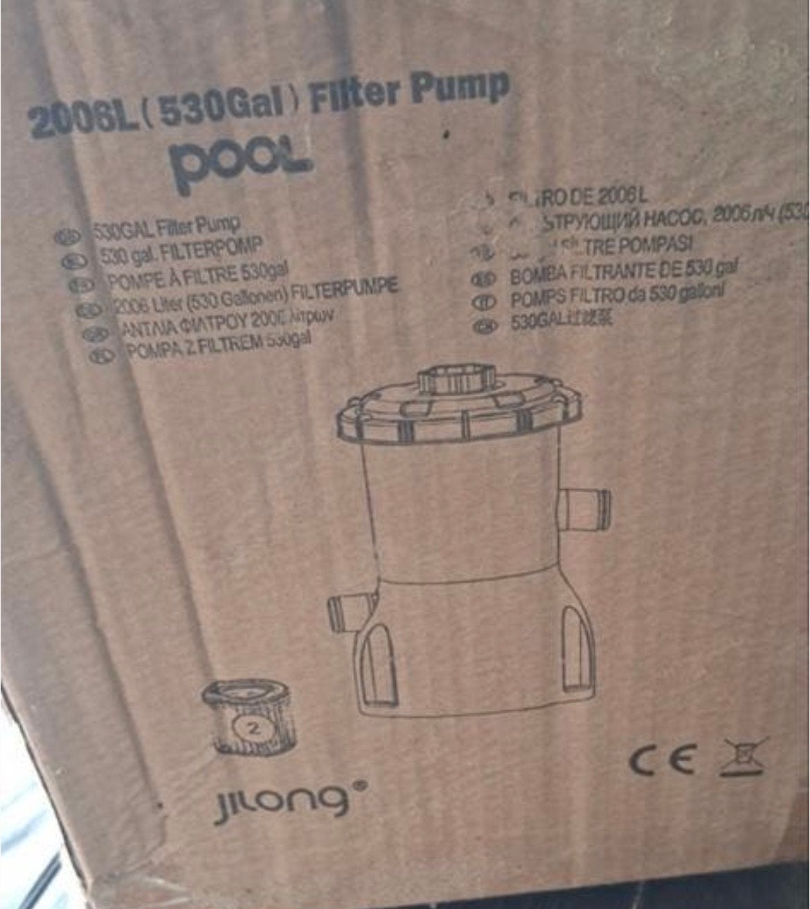 Jilong Zwembad Filterpomp 2006L (530 Gal), Ophalen of Verzenden, Zo goed als nieuw, Zwembadpomp