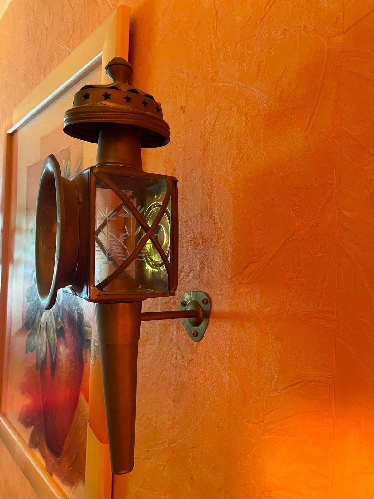 Antieke Messing Wandlamp - Unieke Decoratie, Ophalen