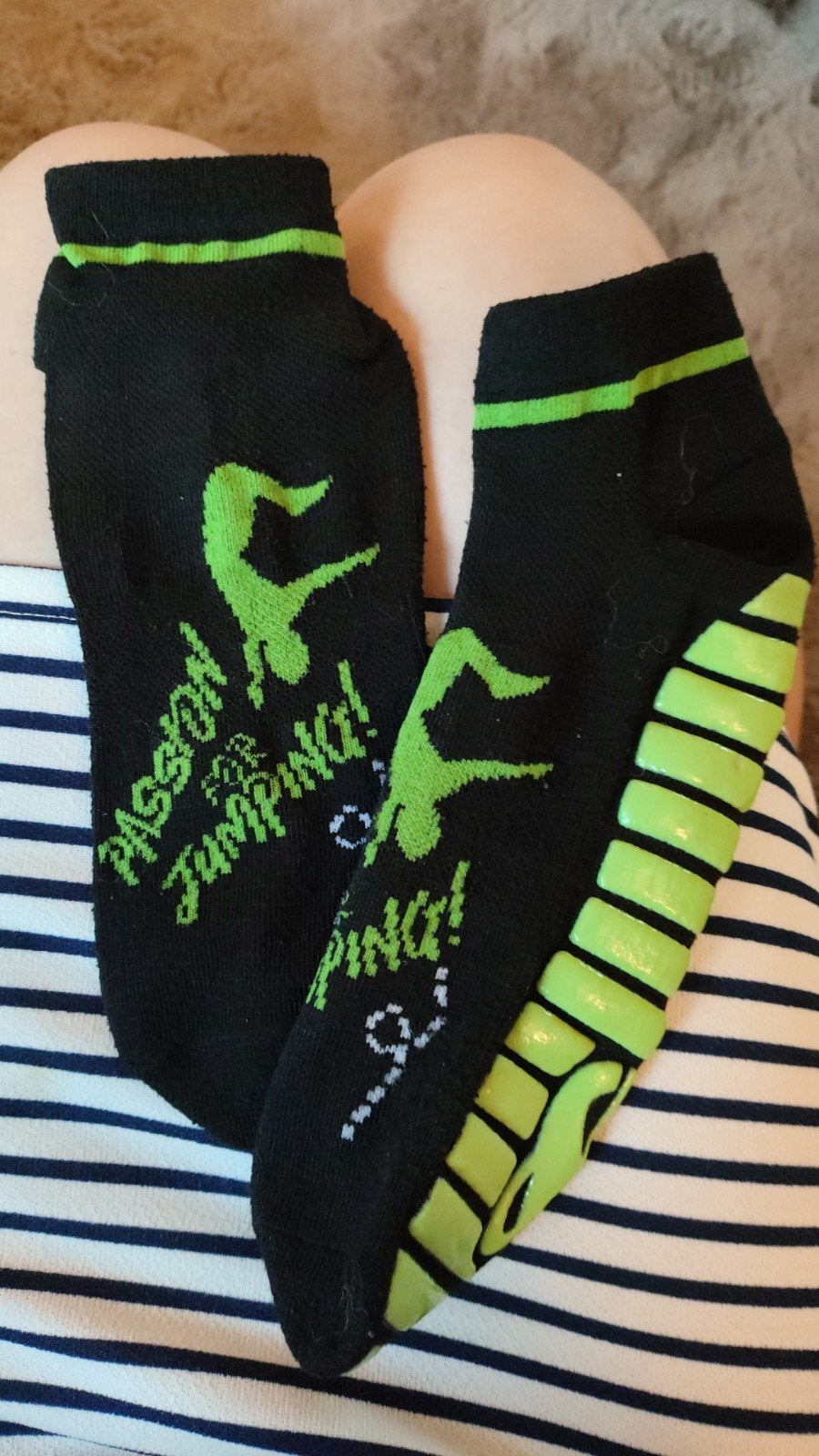 Zwarte antislip sokken met neon groen detail, Sokken en Kniesokken, Zwart, Nieuw, Ophalen of Verzenden
