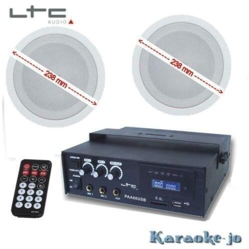 Muziek voor de winkel 60 Watt met 2 plafondspeakers, Overige merken, ., Nieuw, .