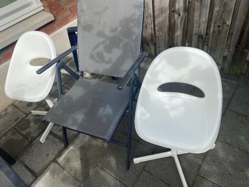 stoel, Ophalen, Kunststof, Wit, Zo goed als nieuw