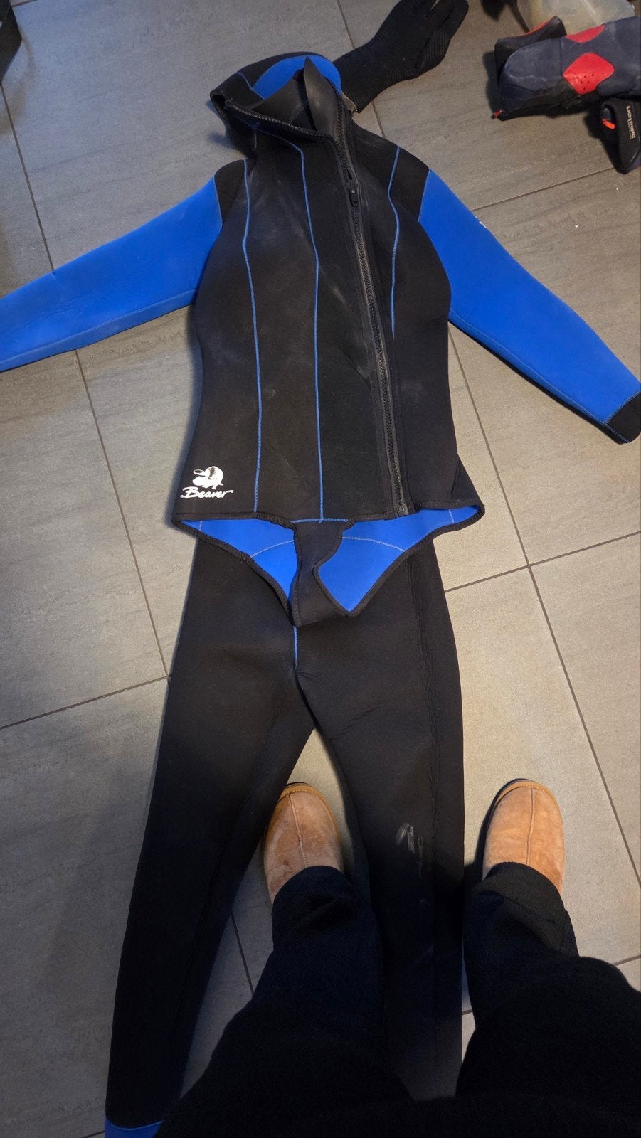 Dames Wetsuit Maat L - Dubbele Body 7mm - Beaver Sports, Wetsuit, Gebruikt, Ophalen of Verzenden, Beaver Sports