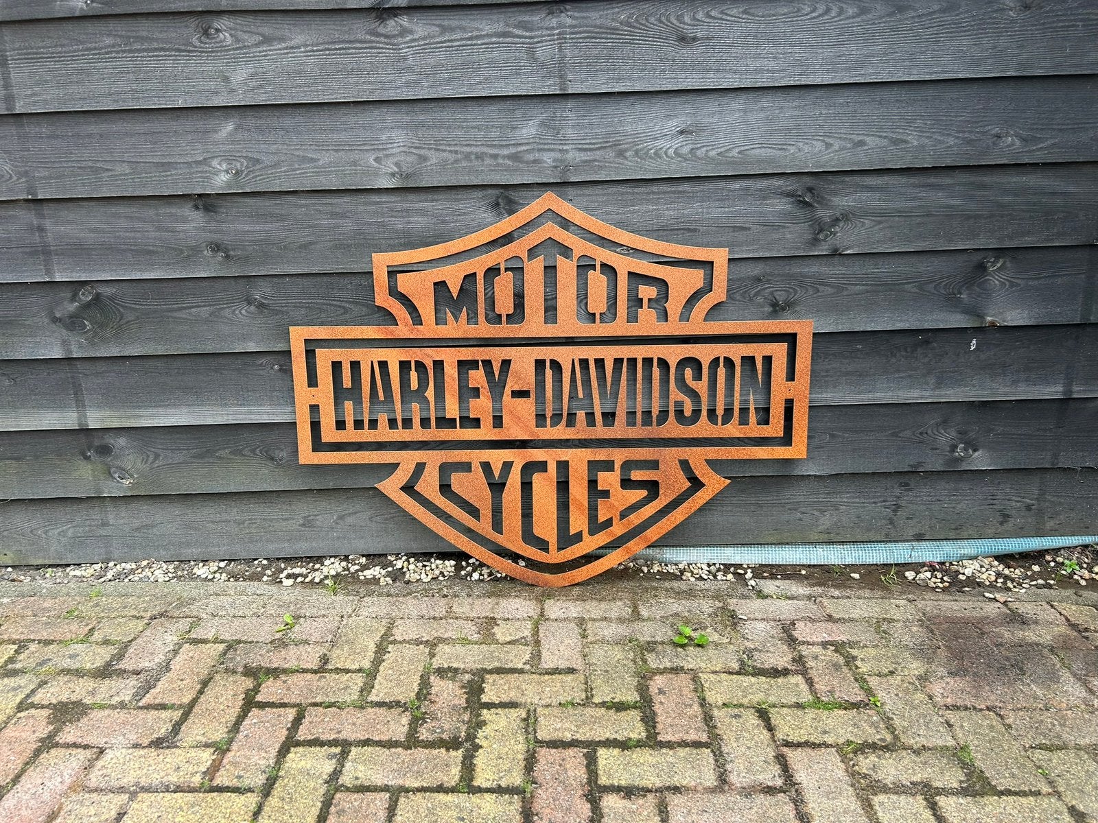 Harley Davidson bord cortenstaal!, Tuin en Terras, Ophalen of Verzenden, Nieuw