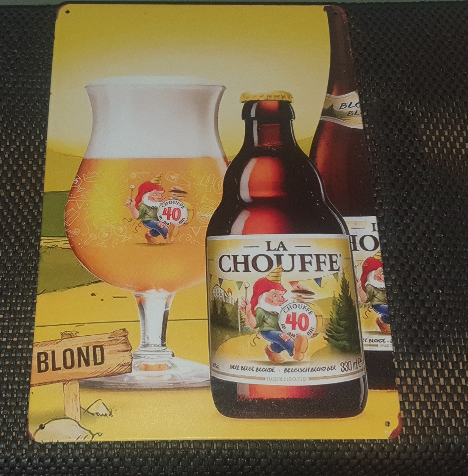 Wandbord la chouffe, Ophalen of Verzenden, Nieuw, Reclamebord, Plaat of Schild, Overige merken