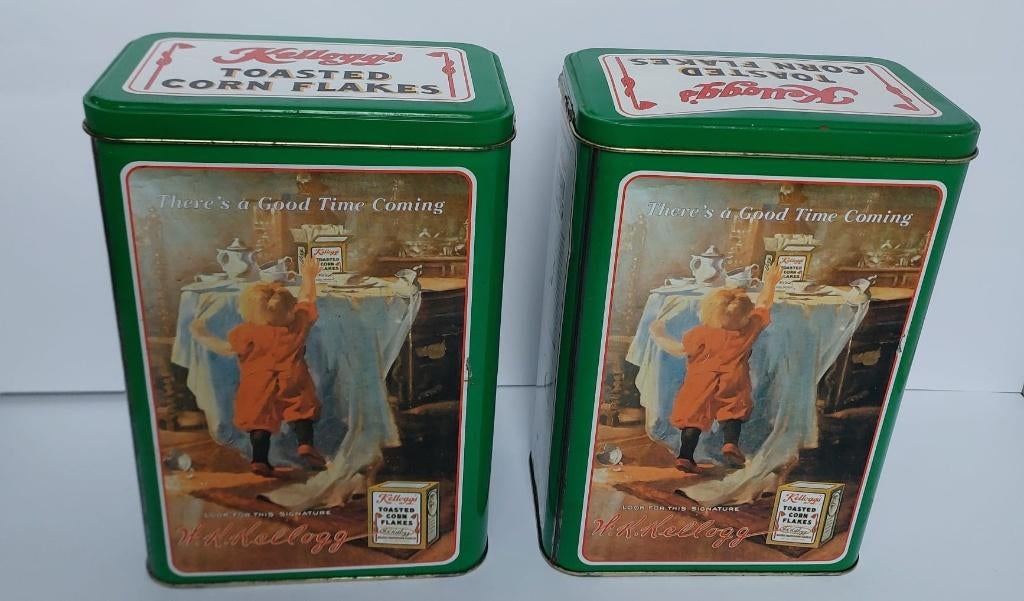 Vintage Kellogg’s ontbijtgranen blik, Ophalen of Verzenden, Gebruikt, Overige