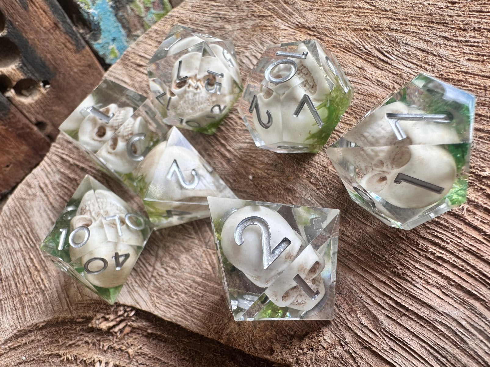DND dice / Skull / doodshoofd / RPG / D&D / dobbelstenen set, Ophalen of Verzenden, Nieuw