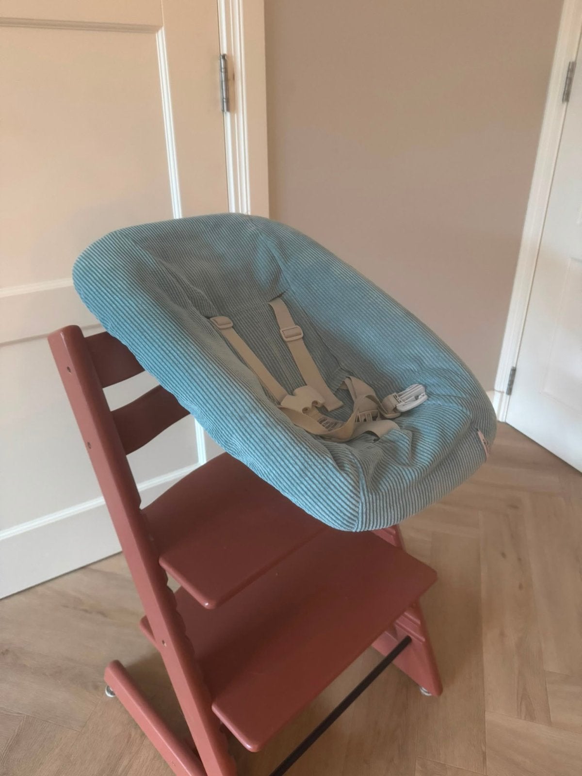 Newborn Set Stokke Tripp Trapp incl hoes, Ophalen, Zo goed als nieuw, Meegroeistoel, Gordel(s)