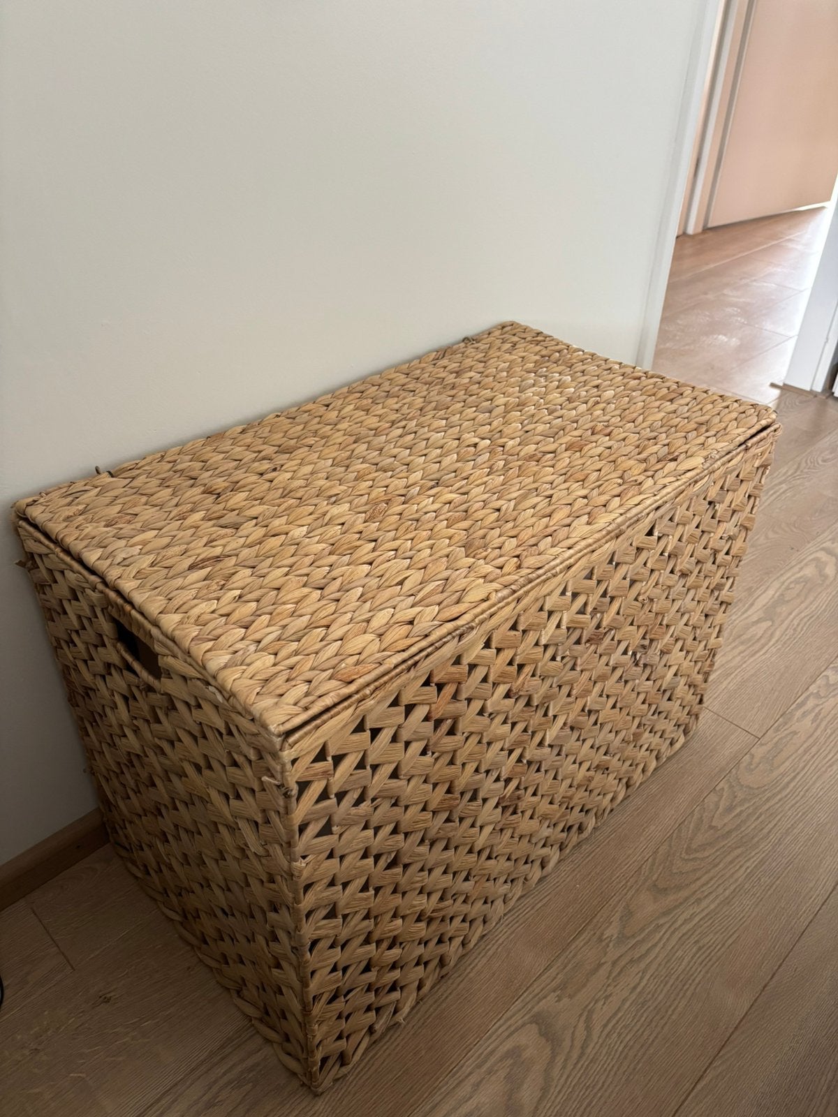 VidaXL rieten wasmand met 3 vakken, Ophalen, Overige materialen, Minder dan 50 cm, Gebruikt