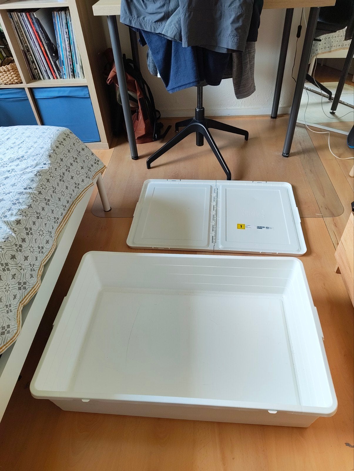 2x Opbergbakken met deksel SOCKERBIT Ikea, Ophalen, Zo goed als nieuw, Rechthoekig, 50 tot 100 cm