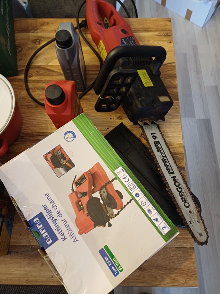 Kettingslijper en Gamma Kettingzaag KZ-1800-S35 - 1800W, Ophalen, Gebruikt, 70 mm of meer, Kettingzaag